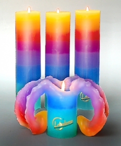 Lotuskerze® - Rainbow, 28 cm