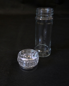 Salzmühle, Glas rund für Granulat