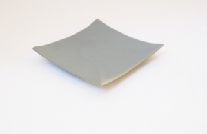 Keramik-Teller für Ihre Designkerzen, grau
