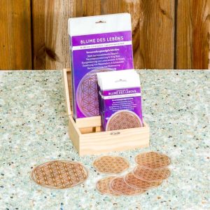 Coaster-flower of life-set, 95 mm