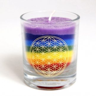 Chakra candle-small, flower of life