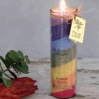 Chakra candle-small, flower of life