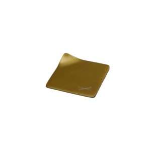 eckiger Kerzenteller gold