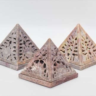 Softstone Räucherkegelhalter & Windlicht Pyramide