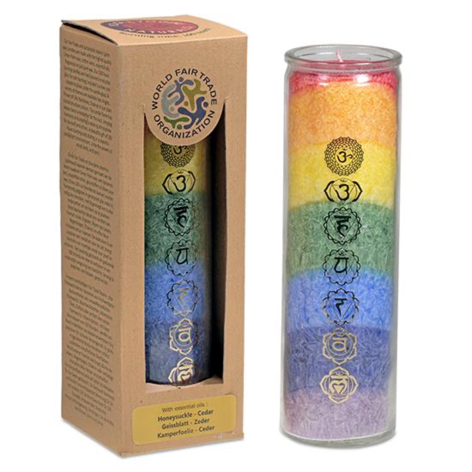 Duftkerze Chakra-Regenbogen