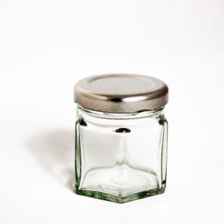 Sechskantglas mit Schraubverschluss
