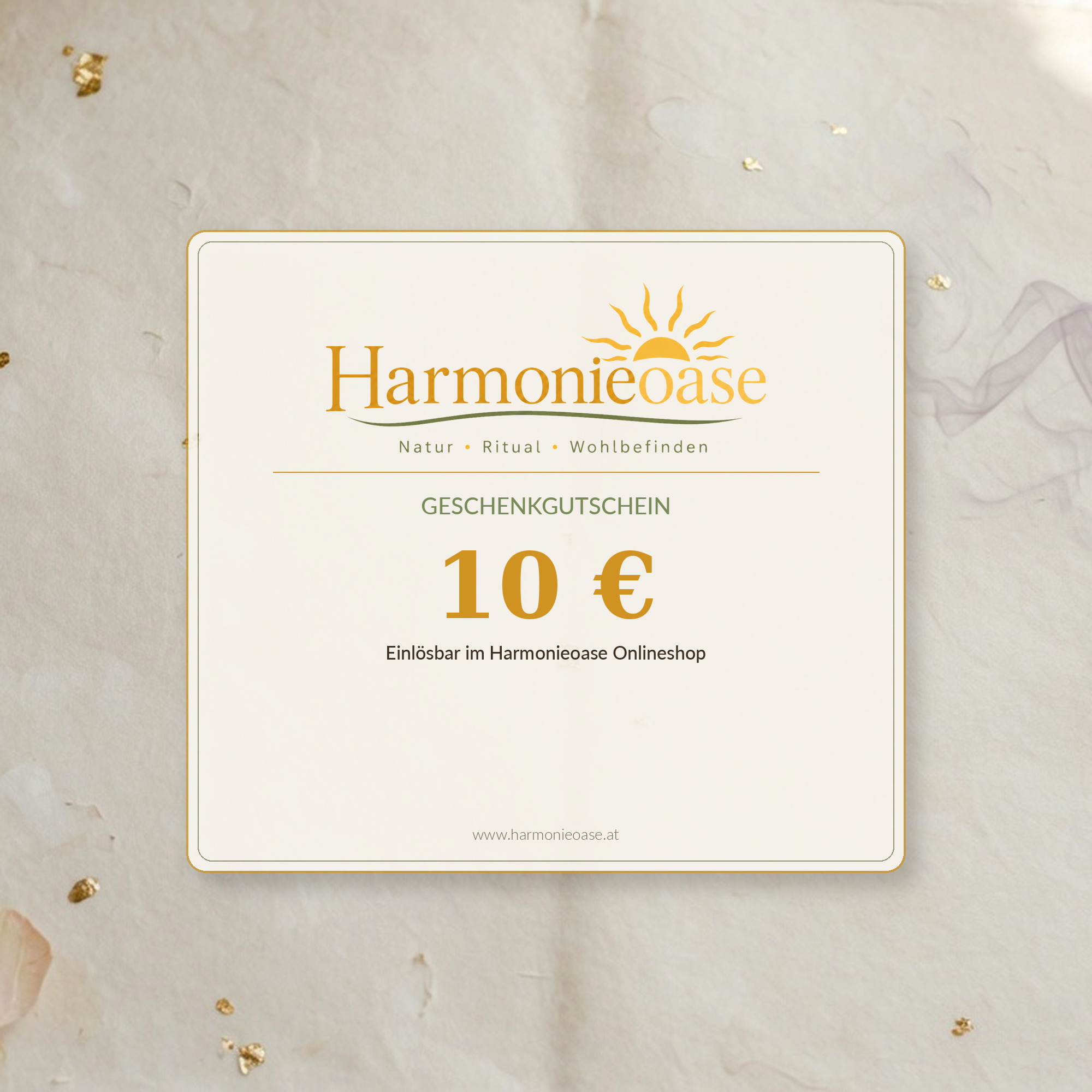 Harmonieoase Geschenkgutschein 10 Euro